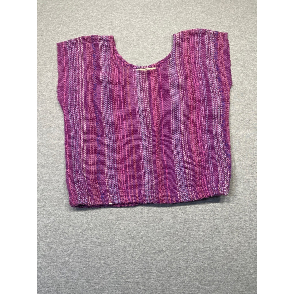 Women's Kate Nilsen Purple Pink Striped Vest Size M Boho hand crafted